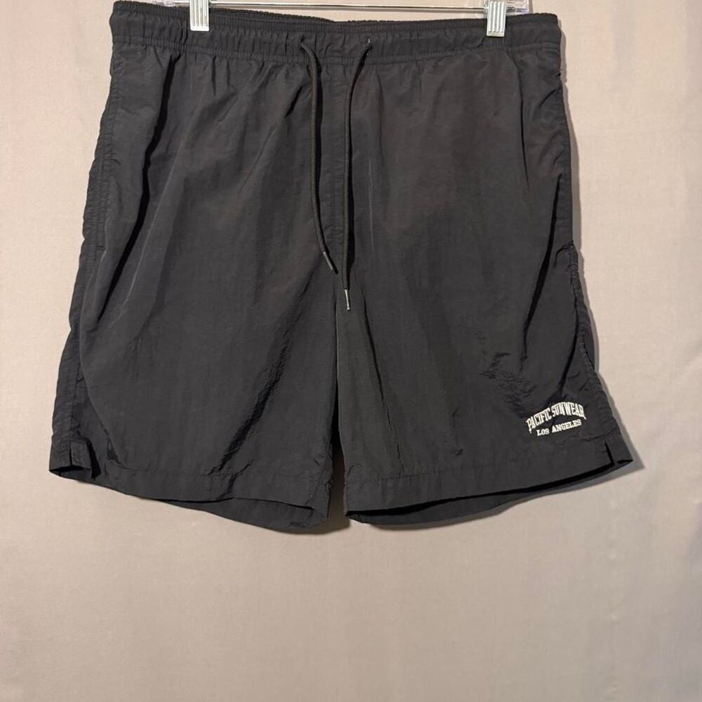 Pacsun Men's Grey and Black Swim-briefs-shorts